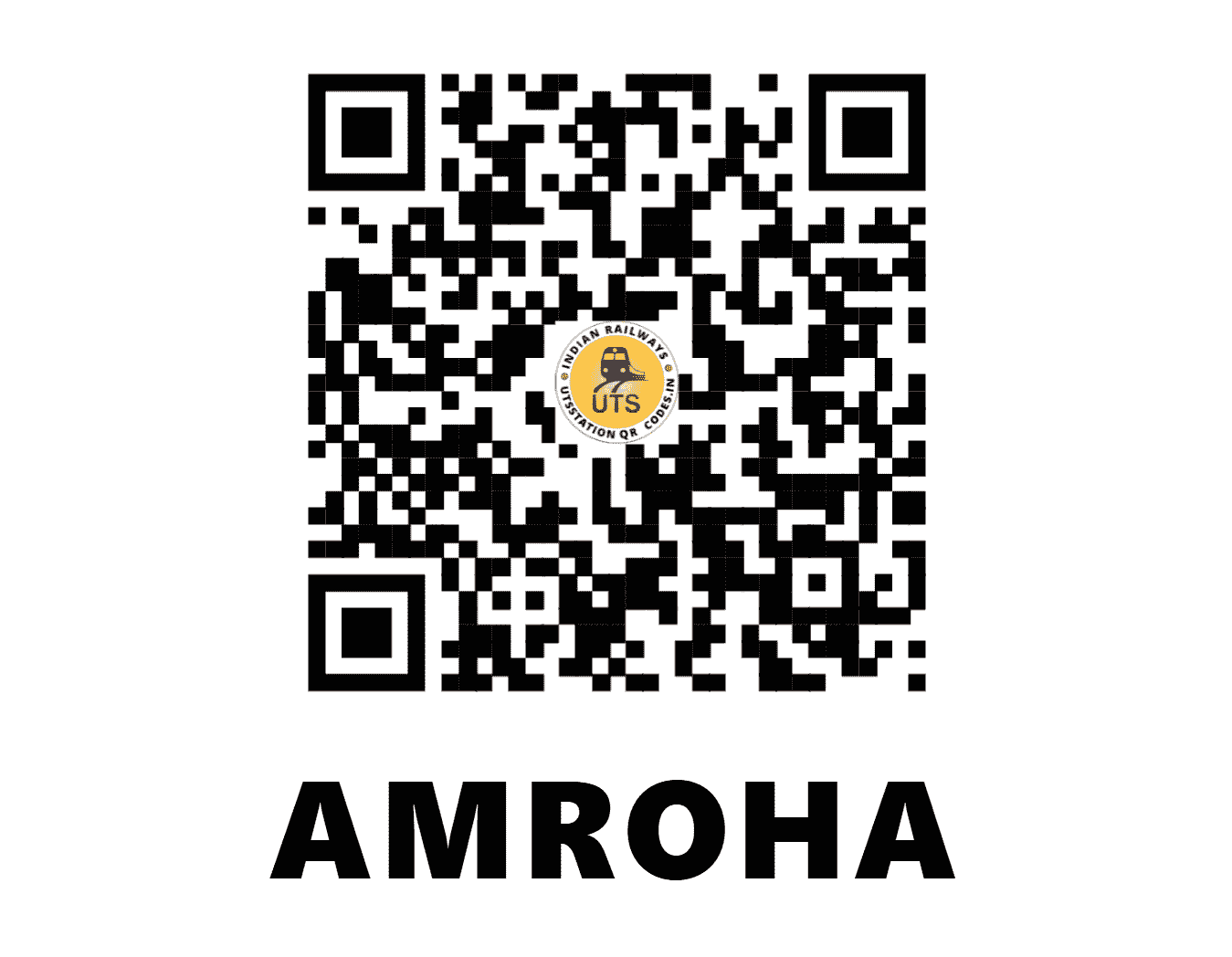 UTS QR Code for AMROHA - AMRO - NR (UTTAR PRADESH)